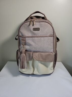 Itzy Ritzy Diaper Bag Backpack Taupe Large Capacity Boss Plus Bag Luxury Baby